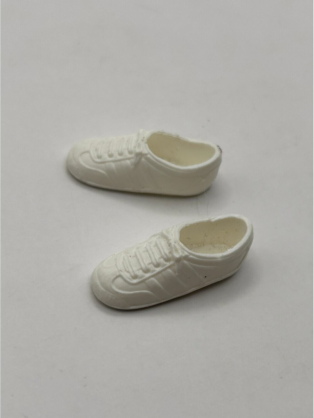 White Molded Sneakers Pair Fashion Doll Shoes